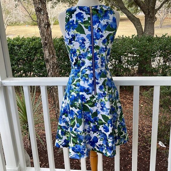 Milly Watercolor Floral Fit & Flare Dress - Picture 3 of 6